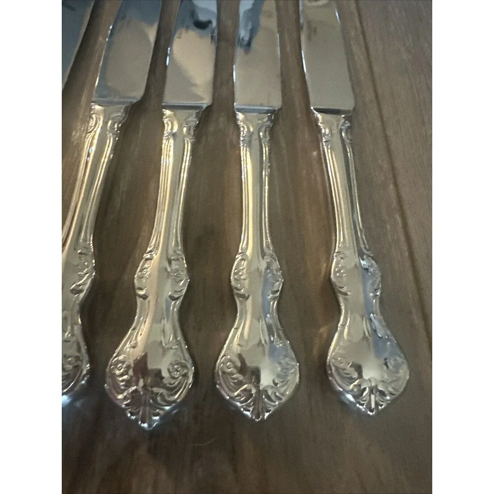 Wallace‎ CAMDEN Stainless 18/10 Glossy Hollow Dinner Knives Lot Of 6